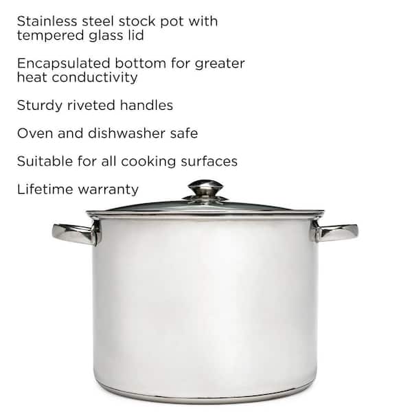 Ecolution Pure Intentions 16 qt. Stainless Steel Stock Pot in