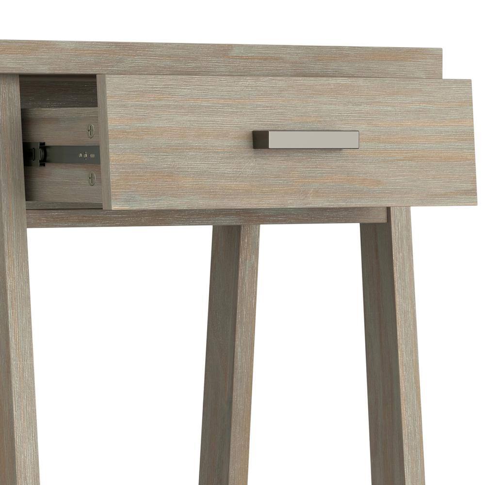 Sawhorse Solid Pine 24" Distressed Grey Modern Industrial Nightstand