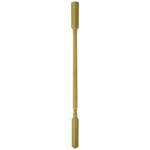 Stair Parts 36 in. x 1-1/4 in. 5141 Unfinished Hemlock Square Top Craftsman Wood Baluster for Stair Remodel
