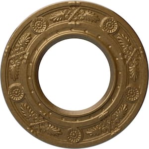 8 in. x 3-7/8 in. ID x 1/2 in. Daniela Urethane Ceiling Medallion (Fits Canopies upto 3-7/8 in.), Pale Gold