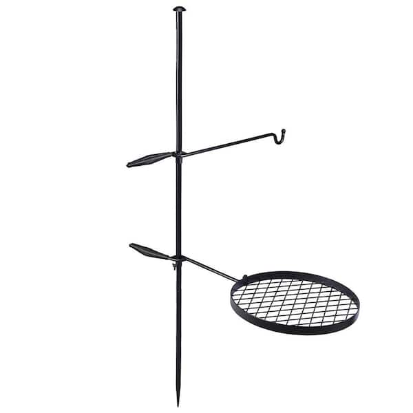 Karl home Swivel Campfire Grill with Height Adjustable Grill Grate and Hanger Rod