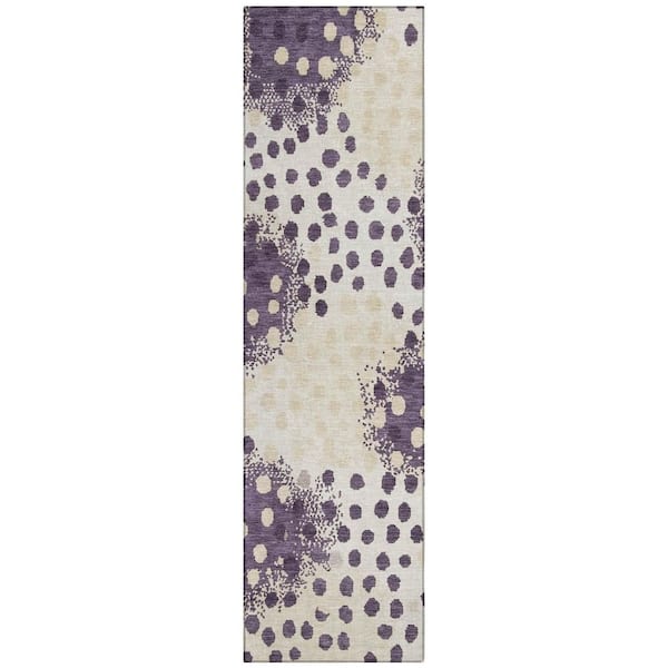 Chantille Machine Washable Indoor/Outdoor Abstract ACN2965 Pearl 2 ft. x 7 ft. Runner Rug