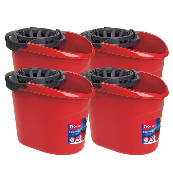 O-Cedar Quick Wring Bucket with Torsion Wringer - 2.5 Gal. (4-Pack)