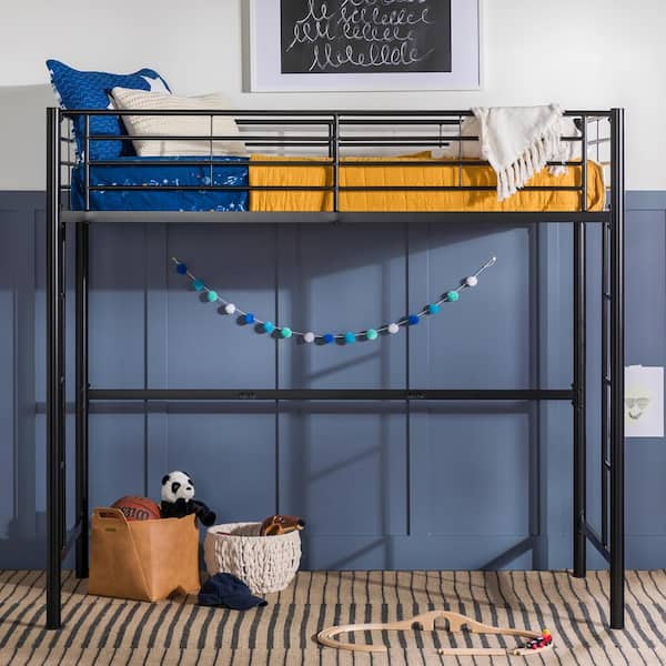 Walker Edison Furniture Company Sunrise Twin Metal Loft Bed