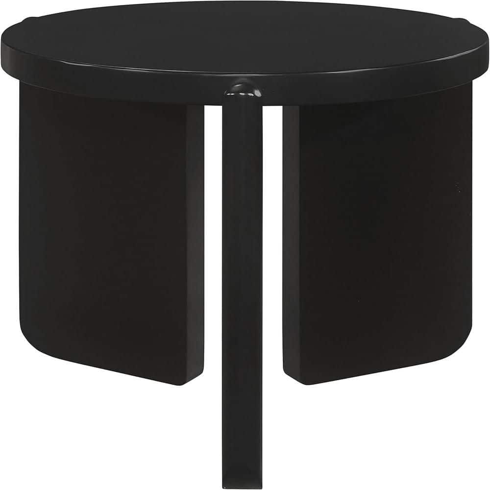 27.25 in. Black Round Wood End Table, Sturdy Build End Side Table for Living Rooms price history on PriceWatchPro
