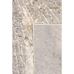 Starburst White 8 ft. x 10 ft. Polypropylene and Polyester Abstract Area Rug
