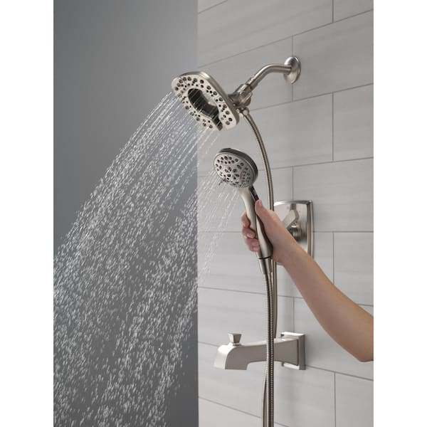 Ashlyn In2ition Single Handle 4-Spray Tub and Shower Faucet 1.75 GPM in Stainless Valve Included