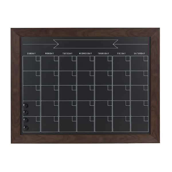 DesignOvation Beatrice Monthly Chalkboard Calendar Memo Board