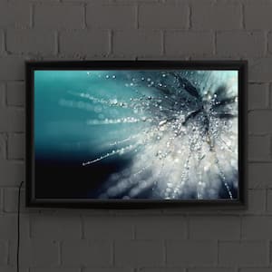 "Morning Sonata" by Beata Czyzowska Young Framed with LED Light Abstract Wall Art 24 in. x 16 in.