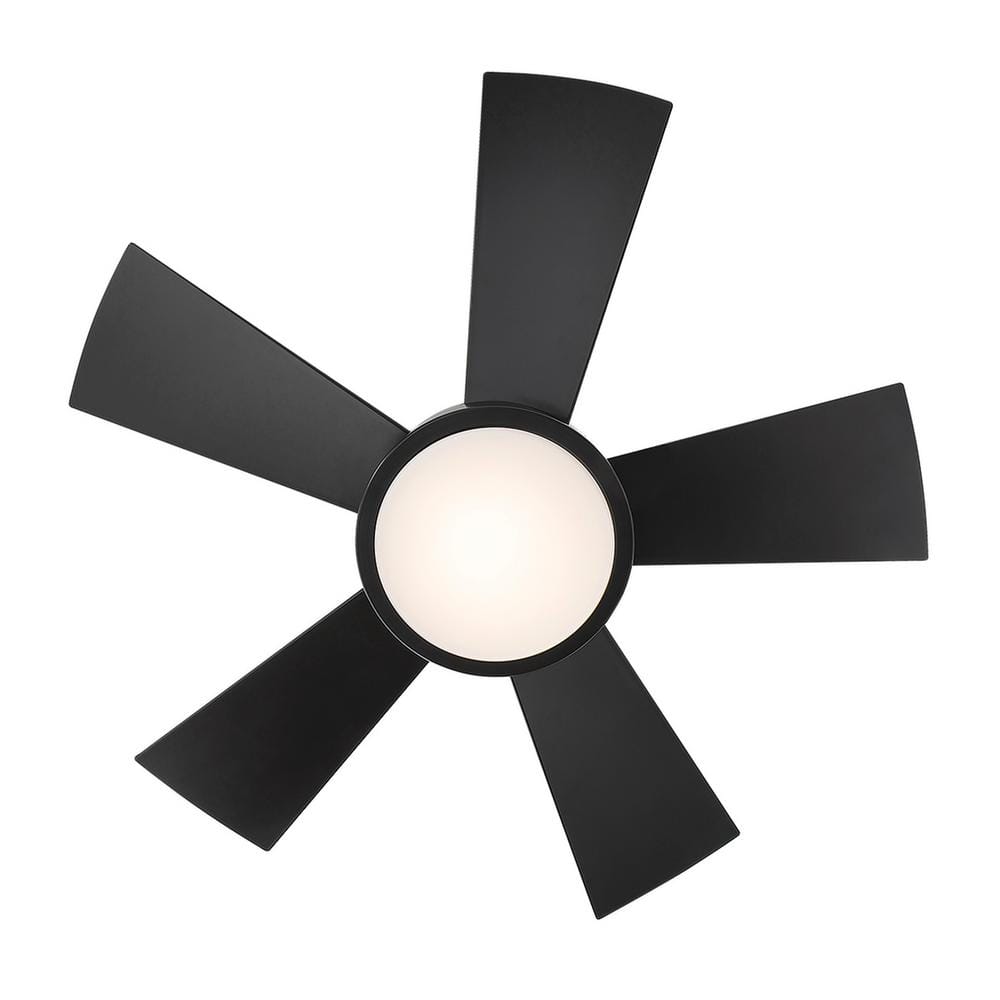 Vox 38" Matte Black Smart Ceiling Fan with LED Light and Remote