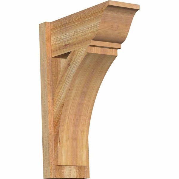 Ekena Millwork 8 in. x 26 in. x 18 in. Western Red Cedar Thorton Traditional Rough Sawn Outlooker