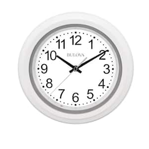 Back Lite Dial 10 in. White Wall Clock