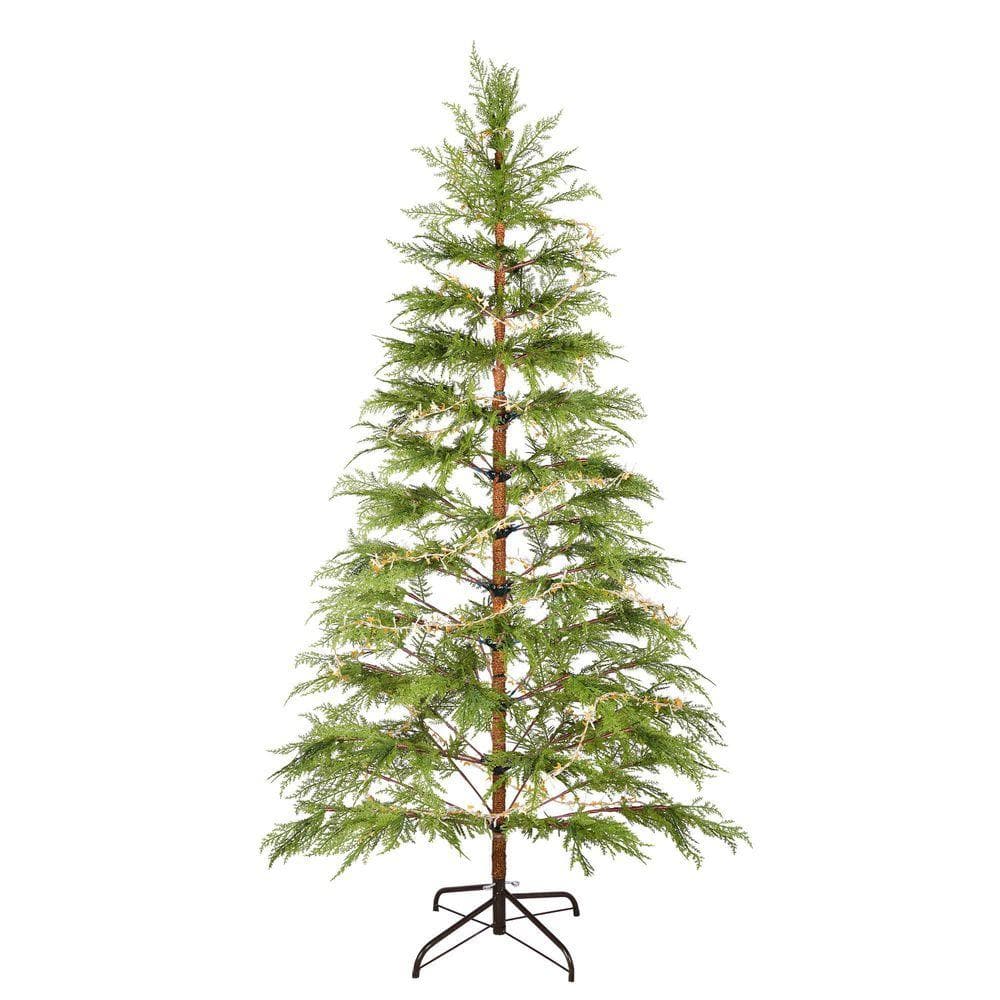 Green 6 ft. Artificial Full Christmas Tree with LED Lights and