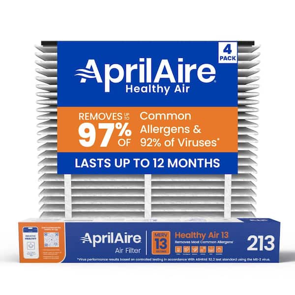 213 20 in. x 25 in. x 4 in. MERV 13 FPR 12 Pleated Filter For Air Cleaner Models 1210/1620/2210/2216/3210/4200 (4-Pack)
