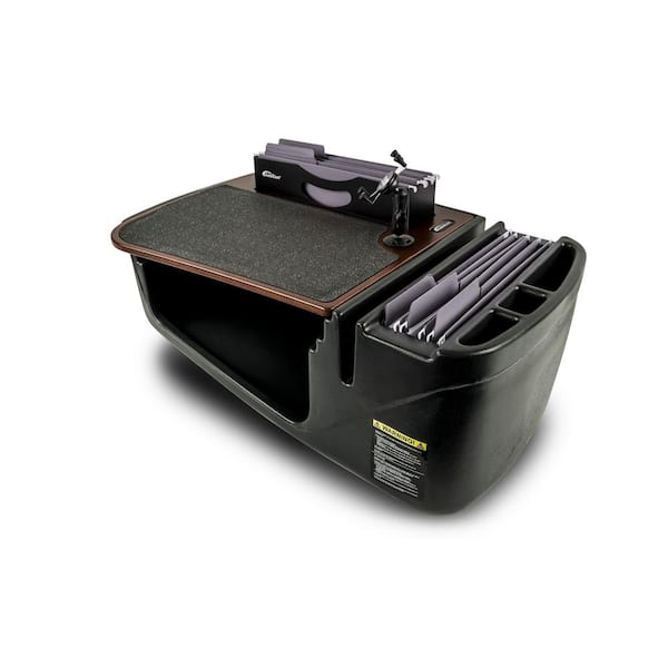 AutoExec Efficiency FileMaster Mahogany with Built-In Power Inverter and X-Grip Phone Mount