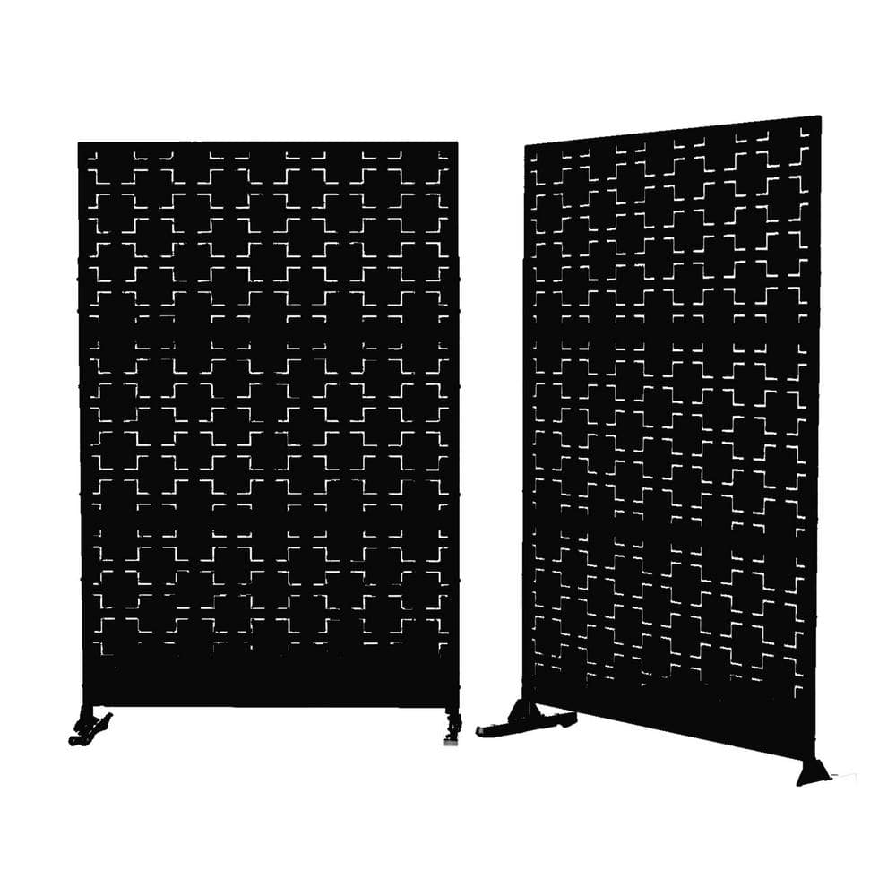 6.33 ft. H x 3.93 ft. W Laser Cut Metal Privacy Screen, 3 panels CX66LC