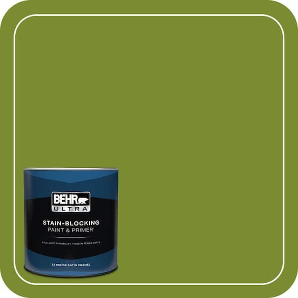 BEHR ULTRA 1 qt. #P360-7 Sassy Grass Satin Enamel Exterior Paint & Primer