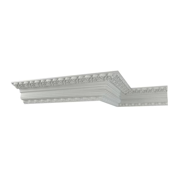 Ekena Millwork Leia 6 in. D x 8.125 in. W x 96 in. L Polyurethane Crown Moulding