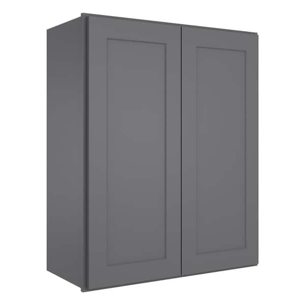 HOMEIBRO 30 in. W x 12 in. D x 36 in. H in Shaker Gray Plywood Ready to ...