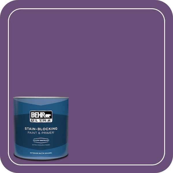 BEHR ULTRA 1 qt. #660B-7 Exotic Purple Extra Durable Satin Enamel Interior Paint & Primer