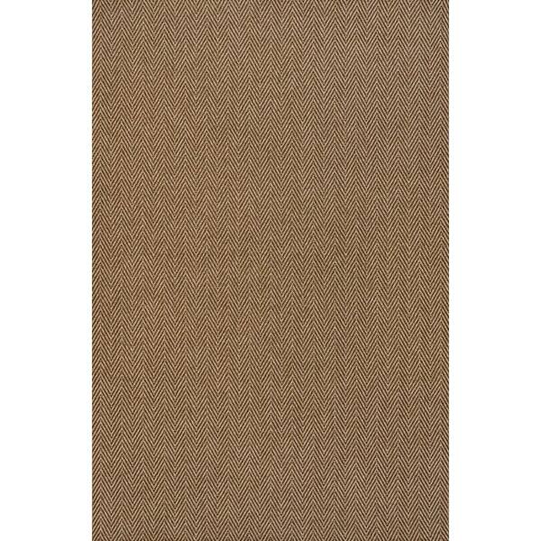 Rowena Easy Jute Scandinavian Boho Herringbone Weave Brown 8 ft. x 10 ft. Indoor/Outdoor Area Rug
