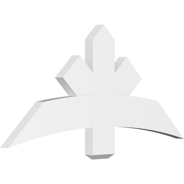 Ekena Millwork Alberta 48 in. W x 22 in. H x 2 in. D Signature Polyurethane Bracket