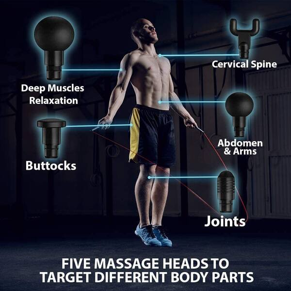 Massage Gun Deep Tissue,Percussion Back Massager Gun for Athletes Muscle  Massage Gun for Pain Relief with 10 Massage Heads & 20 Speeds (Matte Black)