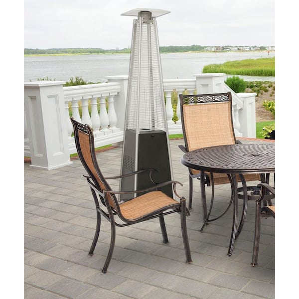 7 ft. 42,000 BTU Black Pyramid Propane Gas Patio Heater
