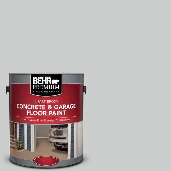 BEHR Premium 1 gal. #N460-2 Planetary Silver 1-Part Epoxy Satin Interior/Exterior Concrete and Garage Floor Paint