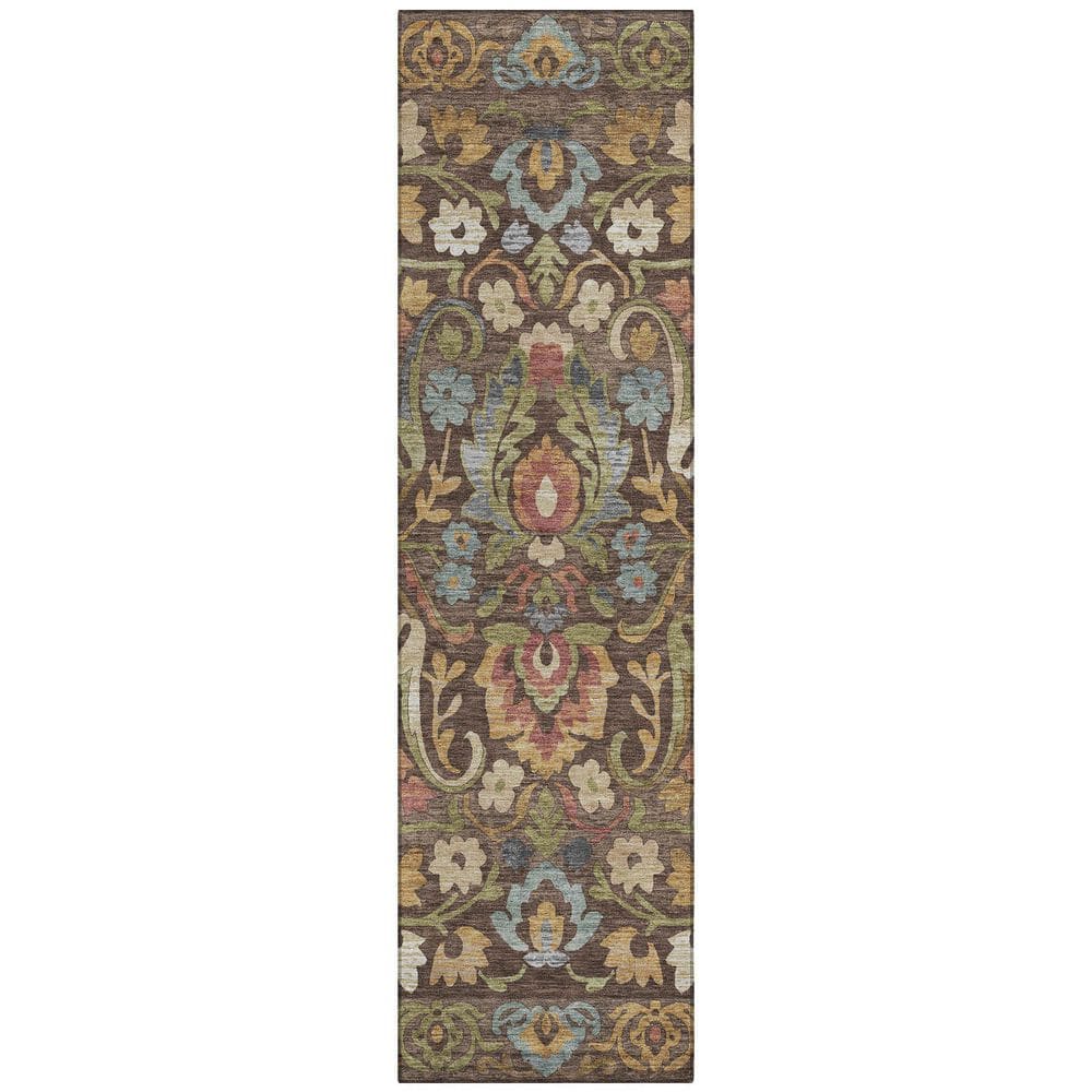 Chantille Machine Washable Indoor/Outdoor Abstract ACN2193 Chocolate 2 ft. 3 in. x 7 ft. 6 in. Runner Rug price history on PriceWatchPro
