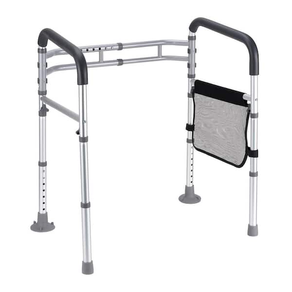 Toilet Safety Rail, 300 lbs. Foldable Toilet Seat with Non-Slip HandlesP Toilet Handrails Non-Electric Waterless Toilet
