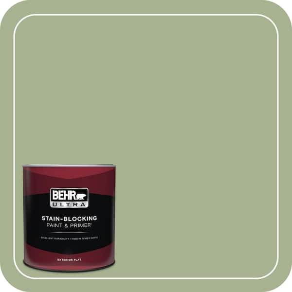 BEHR ULTRA 1 qt. #PPU11-06 Willow Grove Flat Exterior Paint & Primer