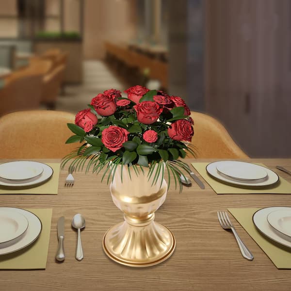 Decorative Metal Glass Shaped Urn Plant Pot Filler Table Decorative for  Centerpieces a Events