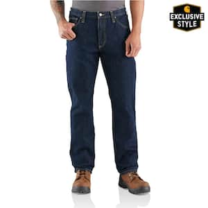 Men's 30 in. x 34 in. Freight Cotton/Spandex Rugged Flex Relaxed Fit Utility 5-Pocket Jean