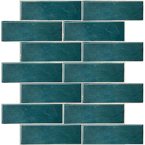 Green 2.58 in. x 8 in. Polished Ceramic Subway Tile (50 Cases/269 sq. ft./Pallet)