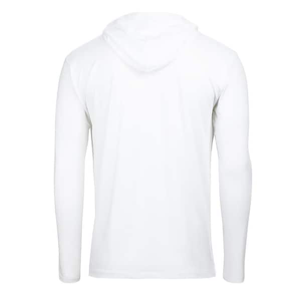Mission Unisex Long Sleeve Hoodie Shirt White-Large 5505 - The