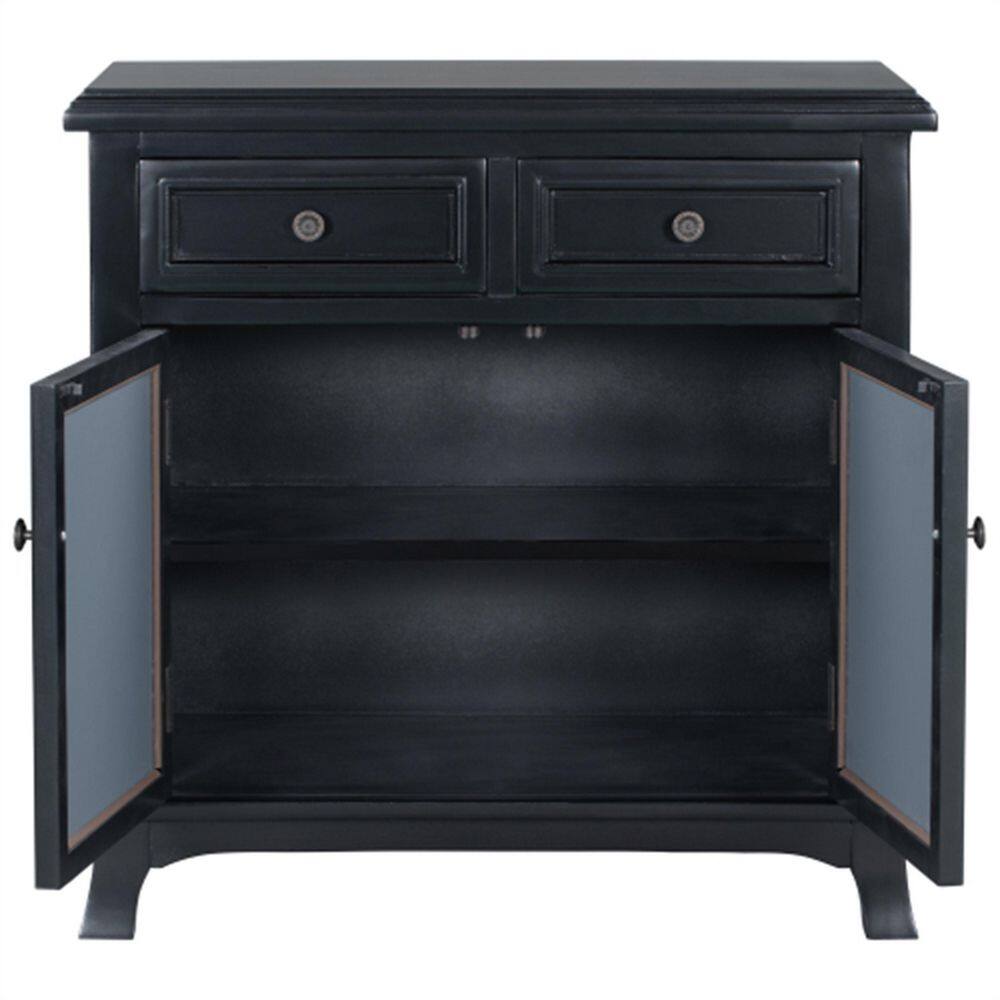 Modern Black Kitchen Cabinet X290827AAB - The Home Depot