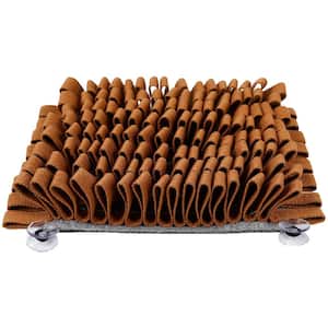 Sniffer Grip' Interactive Anti-Skid Suction Pet Snuffle Mat in Brown