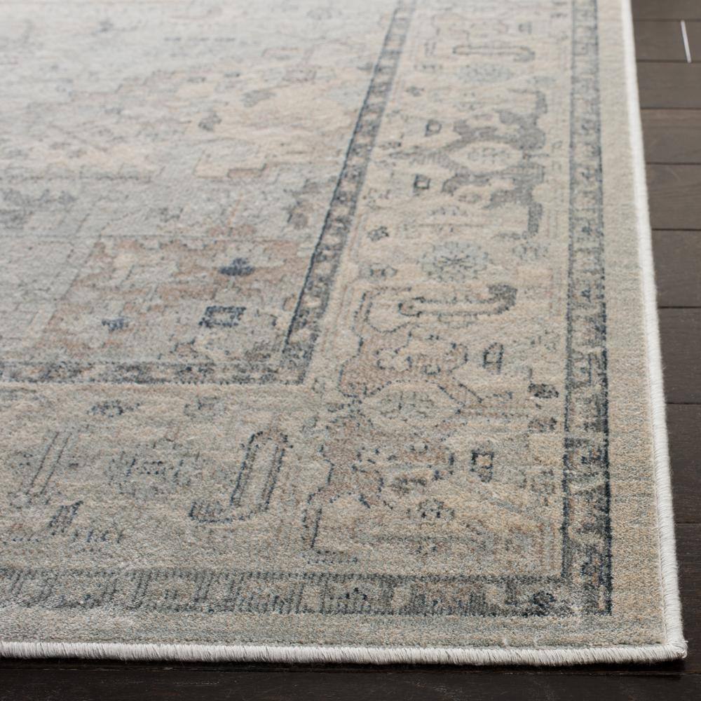 Light Blue Rectangular Viscose Reversible 9' x 12' Area Rug