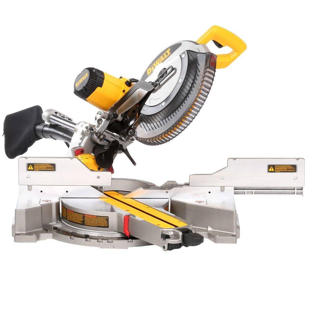 DEWALT 15 Amp Corded 12 in. Double Bevel Sliding Compound Miter Saw with XPS technology, Blade Wrench Material Clamp DWS780 - The Home Depot
