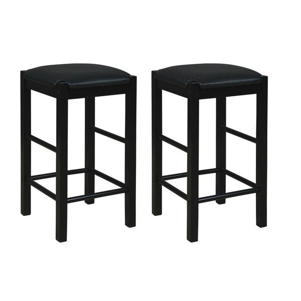 black backless stools