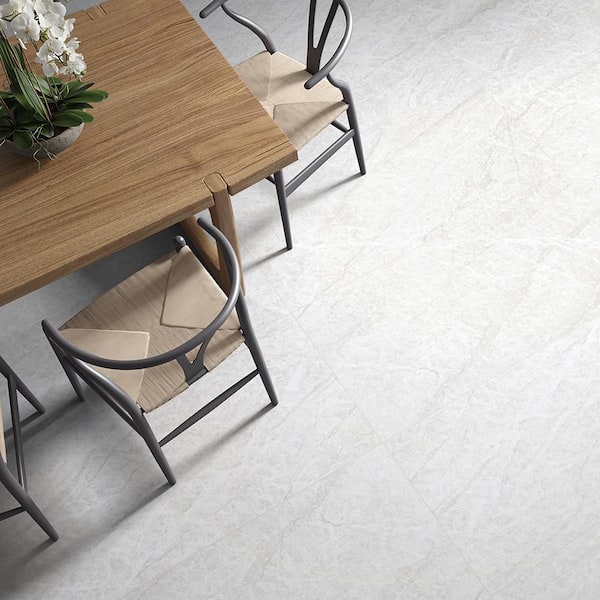 Taj Mahal Ivory 24 in. x 48 in. Matte Porcelain Marble Look Wall and Floor Tile (15.5 sq. ft. /Case)