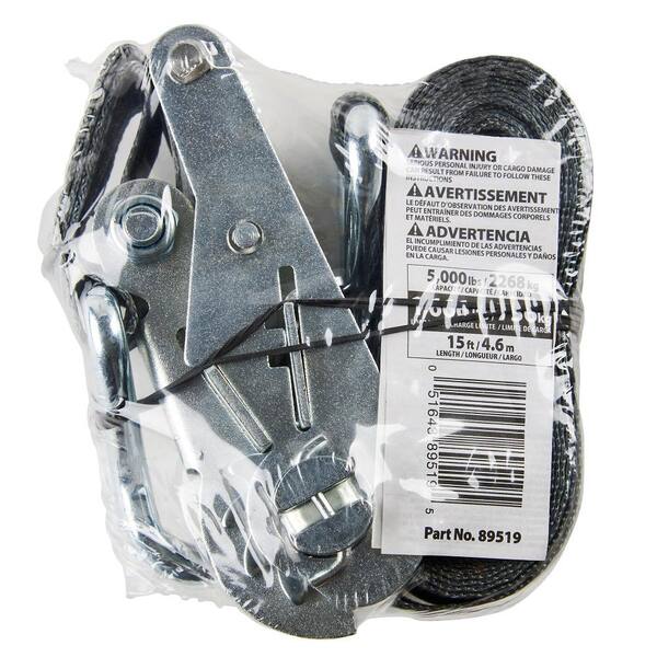 i-Pack WLL 5000 lbs. Break Strength 1,666 lbs Keeper 5522 15 Ratchet Tie-Down 