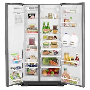 26 cu. ft. Side by Side Refrigerator in Monochromatic Stainless Steel