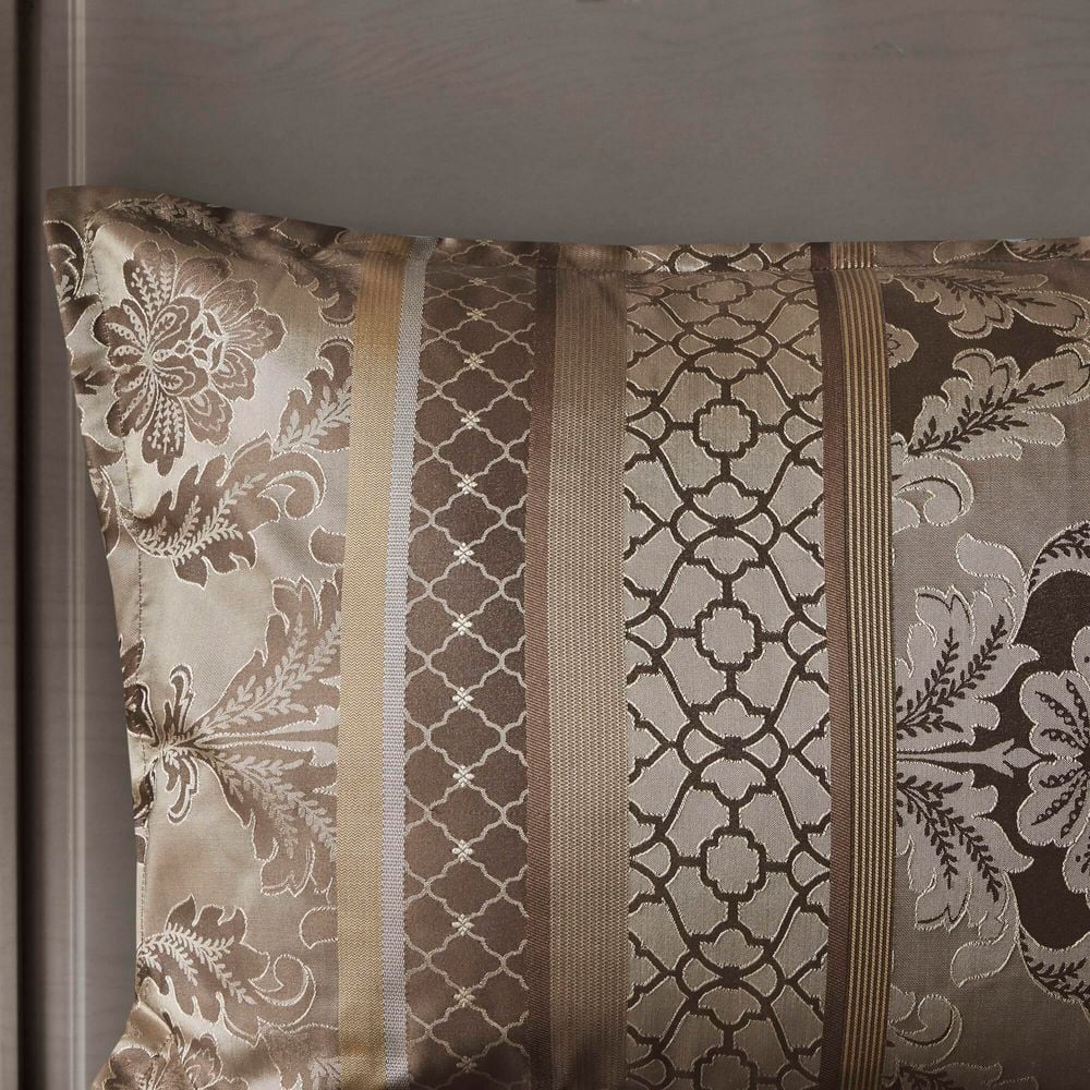 Bellagio Brown and Gold Queen Jacquard Comforter Set