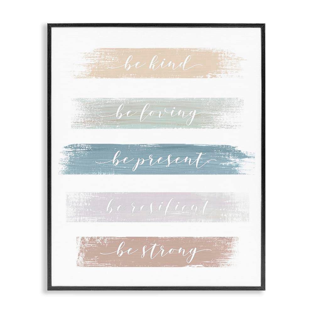 Be Strong Inspirational by GraffiTee Studios Black Framed Giclee Art Print Typography 20 in. x 16 in. price history on PriceWatchPro