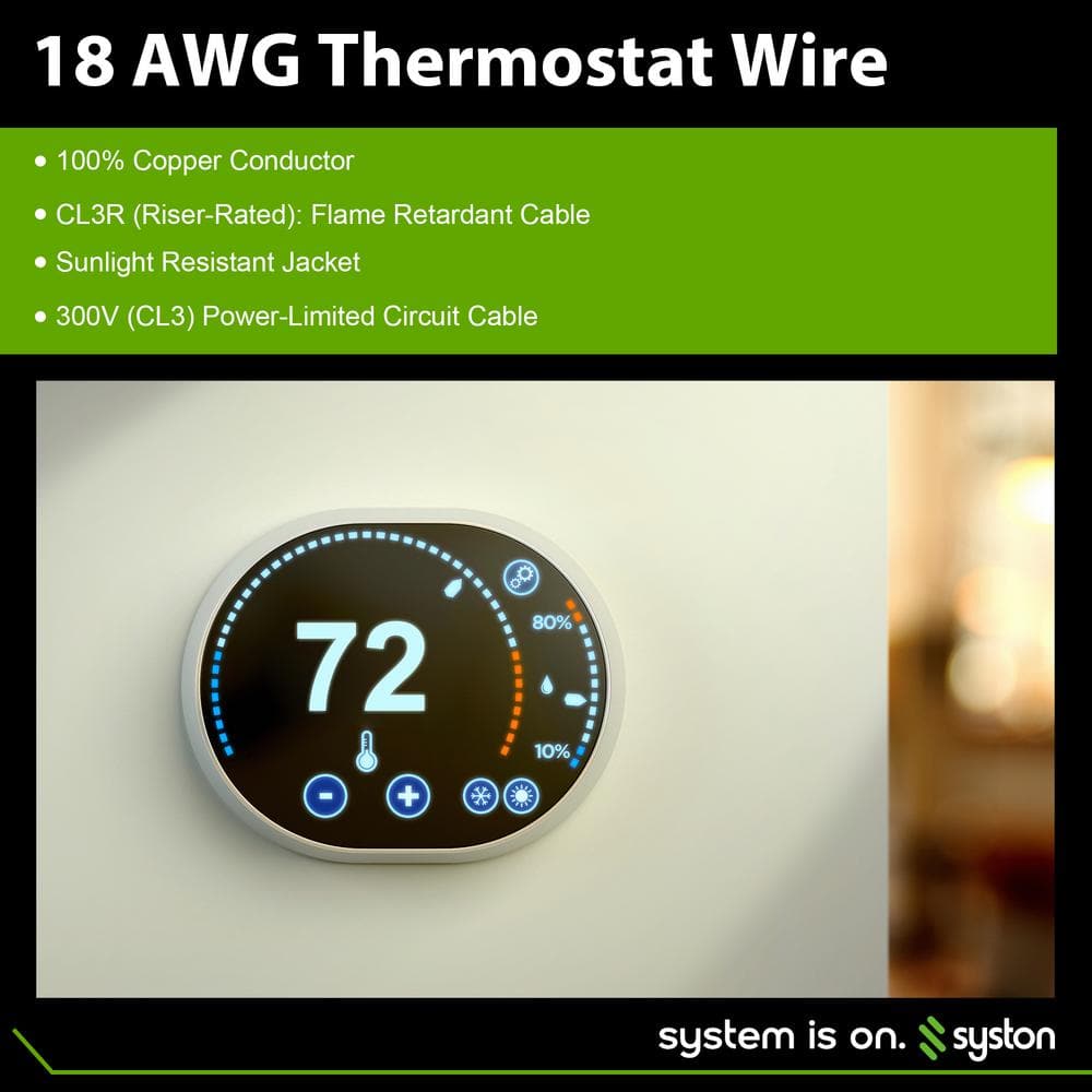 100 ft Brown Solid Copper Thermostat Wire for Indoor/Outdoor Use