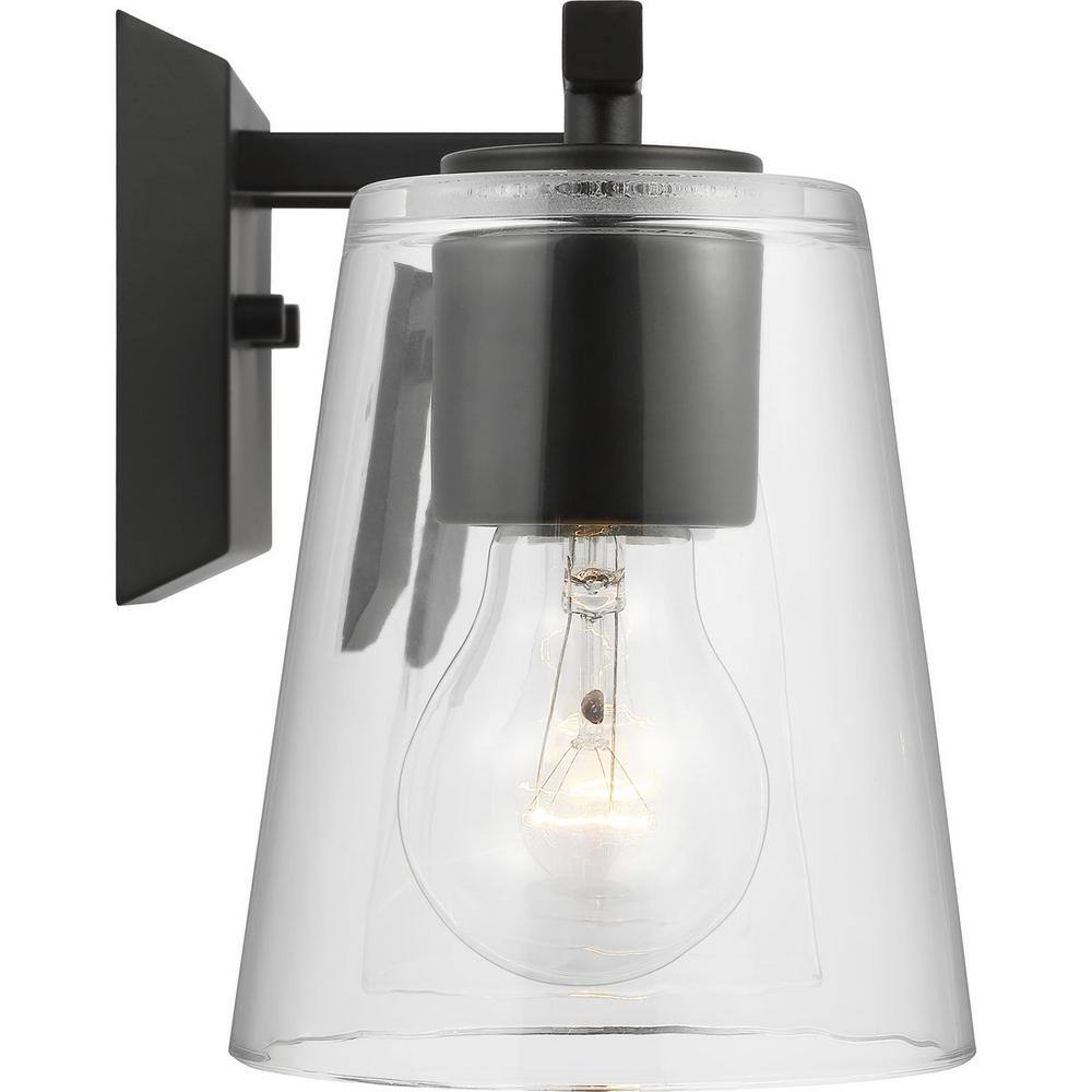 Vertex Matte Black Dimmable Four-Light Bath Fixture