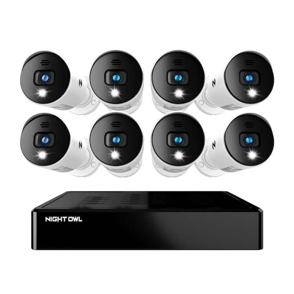 Night Owl BTD2 Series 8-Channel 1080p Wired DVR Security System with 1 TB Hard Drive and (8) 1080p Spotlight Audio Cameras