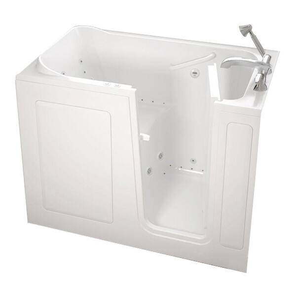 American Standard Gelcoat Standard Series 48 in. x 28 in. Walk-In Whirlpool and Air Bath Tub with Quick Drain in White